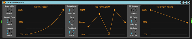 TapPanVerb - A Reverb + Delay Tap Field + Feedback Effect