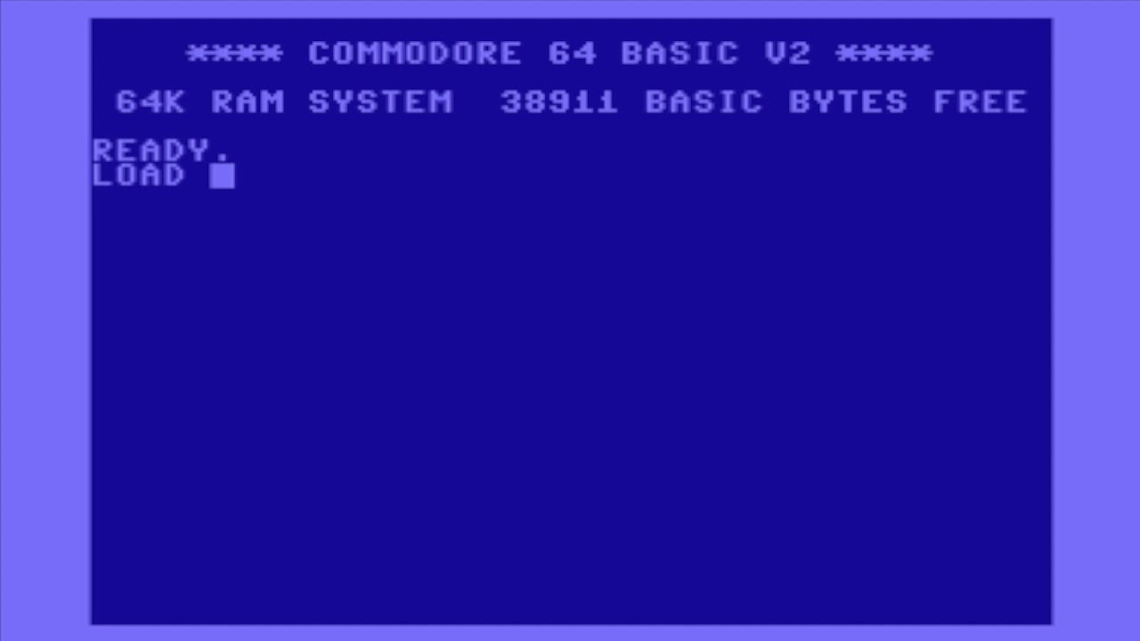 The C64 opening screen.