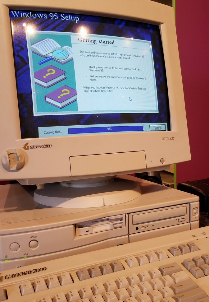 Gateway 2000 slim desktop system.