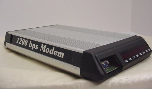 Typical external modem from this time. My first modem was on an internal
card.